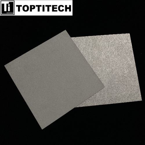 0.5 mm kalınlıkta gözenekli titanyum keçe plakası kompozisyonu