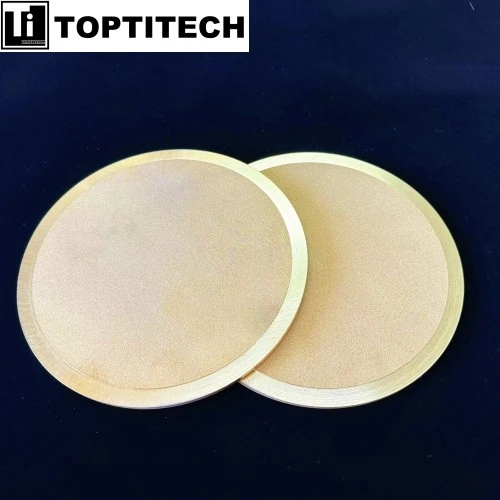 225mm Spherical Powder Sintered Bronze Filter Disks With Edge