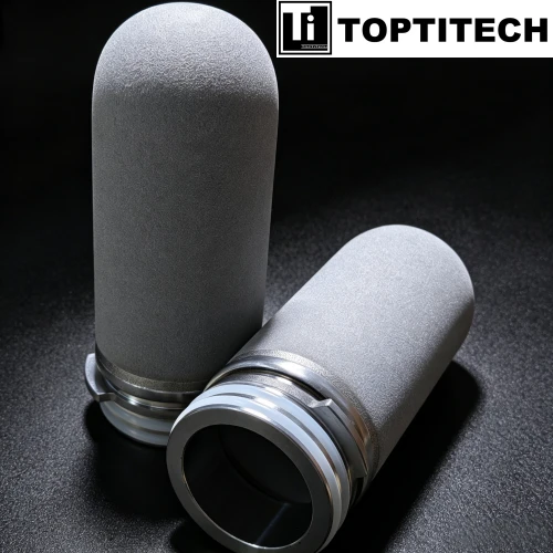 226 Adaptörlü 100 Mikron Titanyum Tozu Sinterlenmiş Filtre Kartuşu