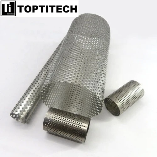 304 316 Paslanmaz Çelik Delikli Metal Filtre Strainer Tüpü, Endüstriyel Deniz Suyu İçin suppliers