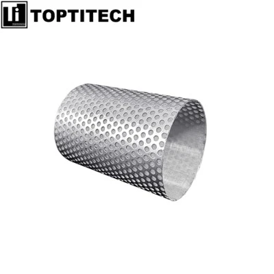 304 316 Paslanmaz Çelik Delikli Metal Filtre Strainer Tüpü, Endüstriyel Deniz Suyu İçin